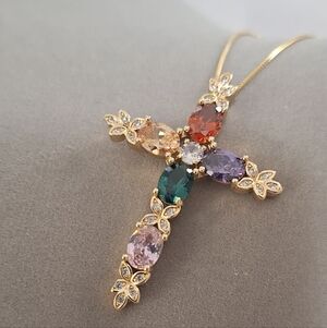 Mother of birth cross necklace